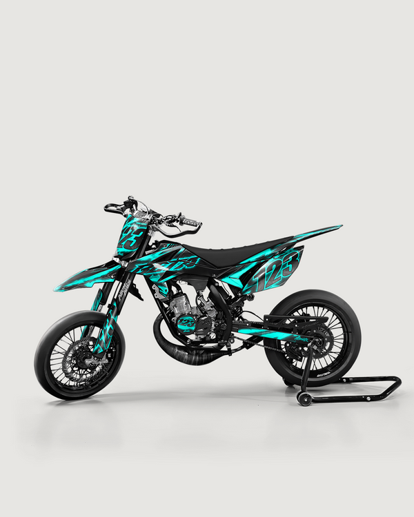 RAZOR - Kit deco BETA 50cc - Turquoise — vue de côté