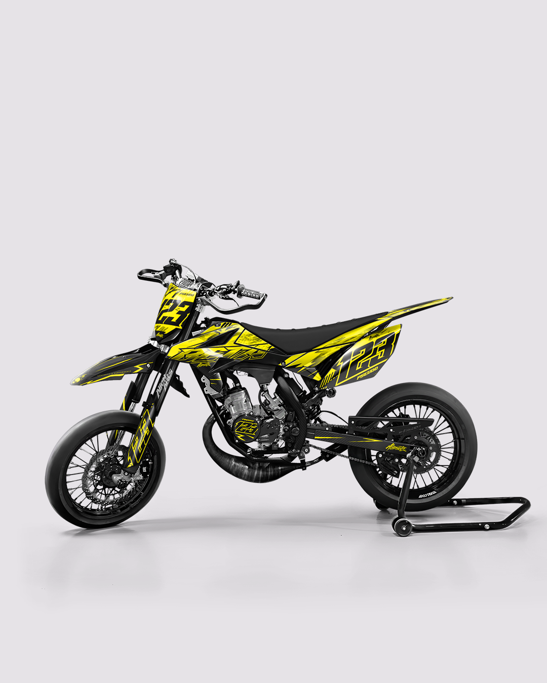REAPER - Kit deco BETA 50cc - Jaune — vue de côté