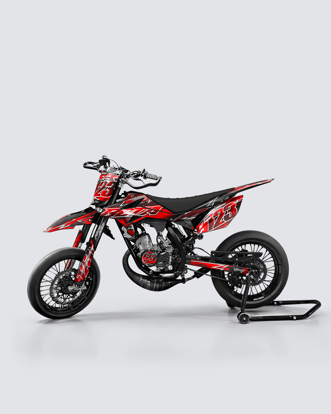 RAMPAGE - Kit deco BETA 50cc - Rouge — vue de côté