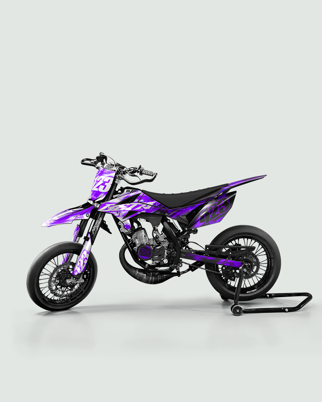 RUSH - Kit deco BETA 50cc - Violet — vue de côté
