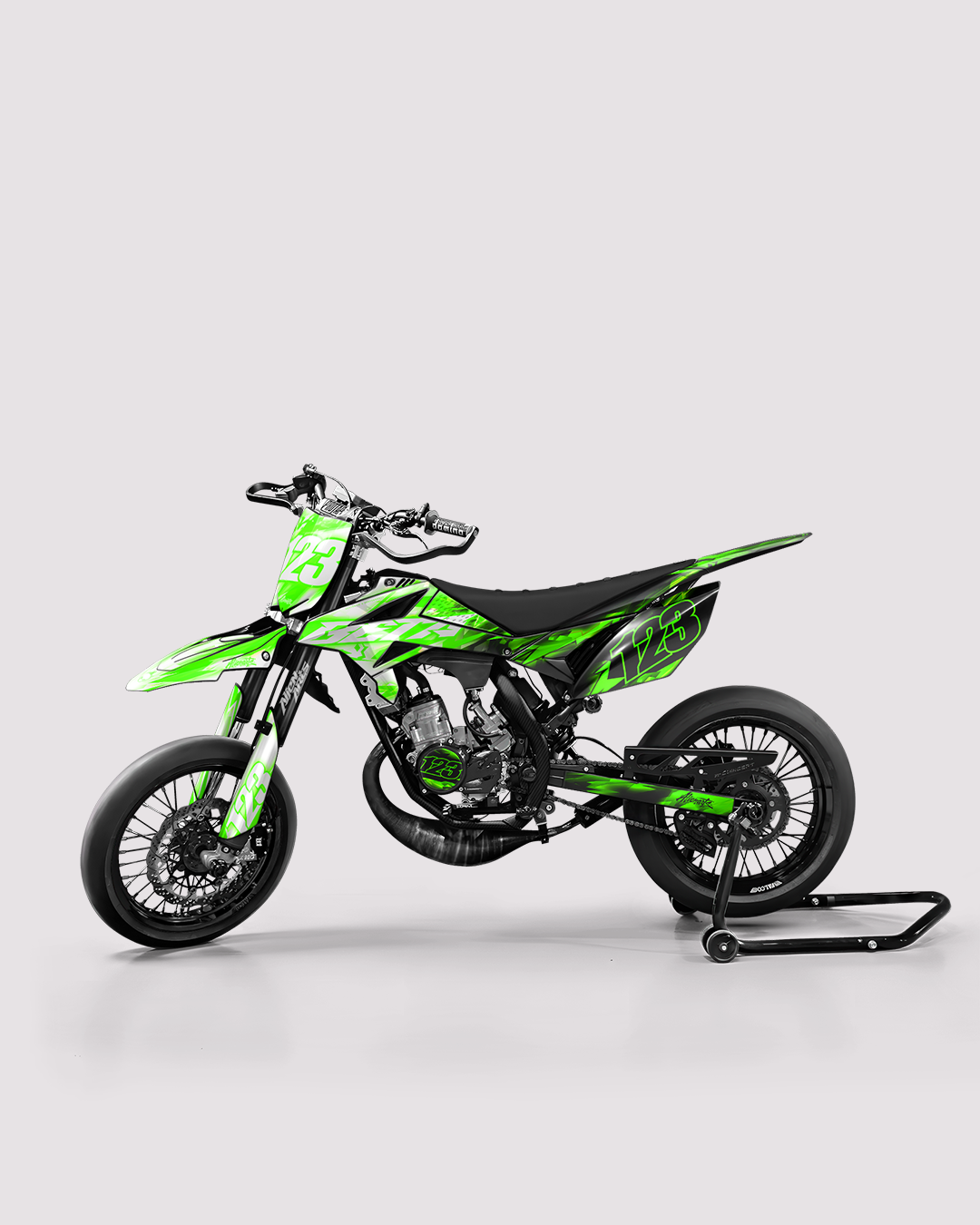 RUSH - Kit deco BETA 50cc - Vert — vue de côté