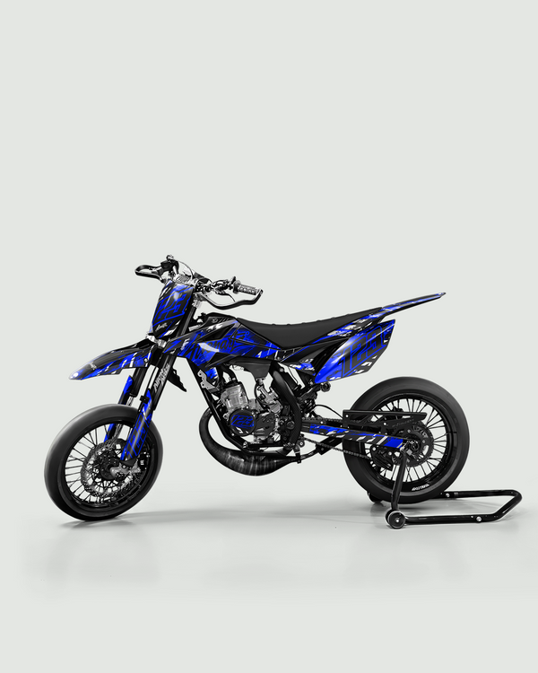 ROGUE - Kit deco BETA 50cc - Bleu — vue de côté
