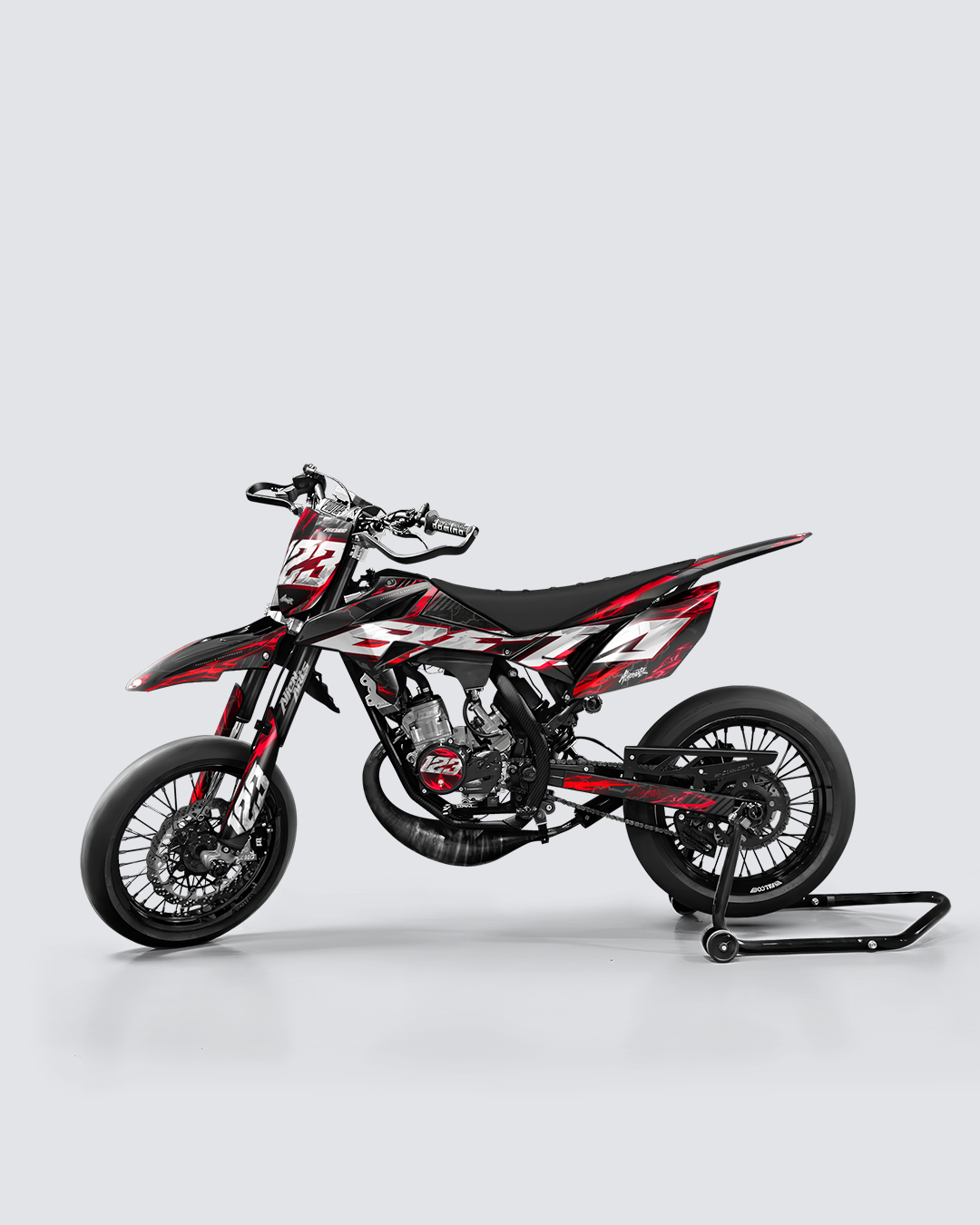 STORMX - Kit deco BETA 50cc - Rouge — vue de côté