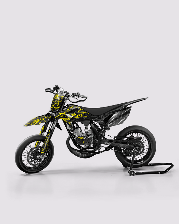 NEMESIS - Kit deco BETA 50cc - Jaune — vue de côté