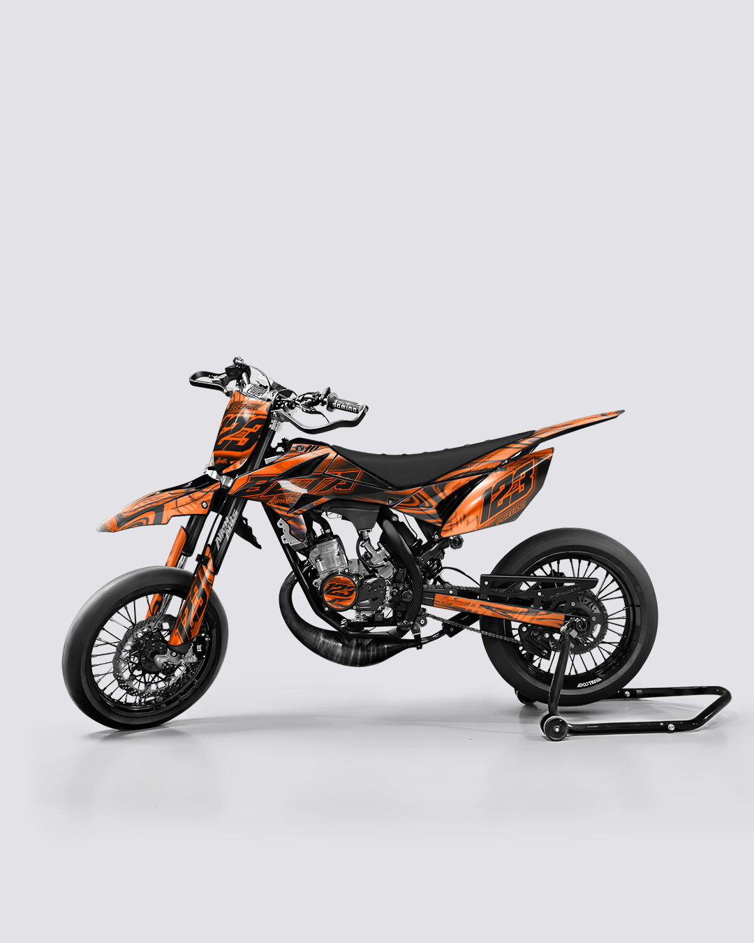 VORTEX - Kit deco BETA 50cc - Orange — vue de côté