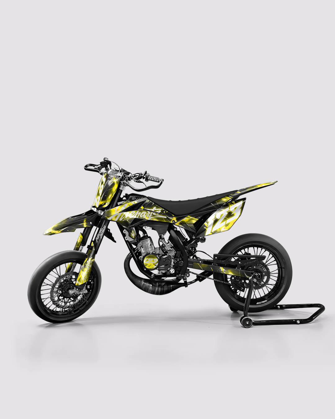 PLASMA - Kit deco BETA 50cc - Jaune — vue de côté