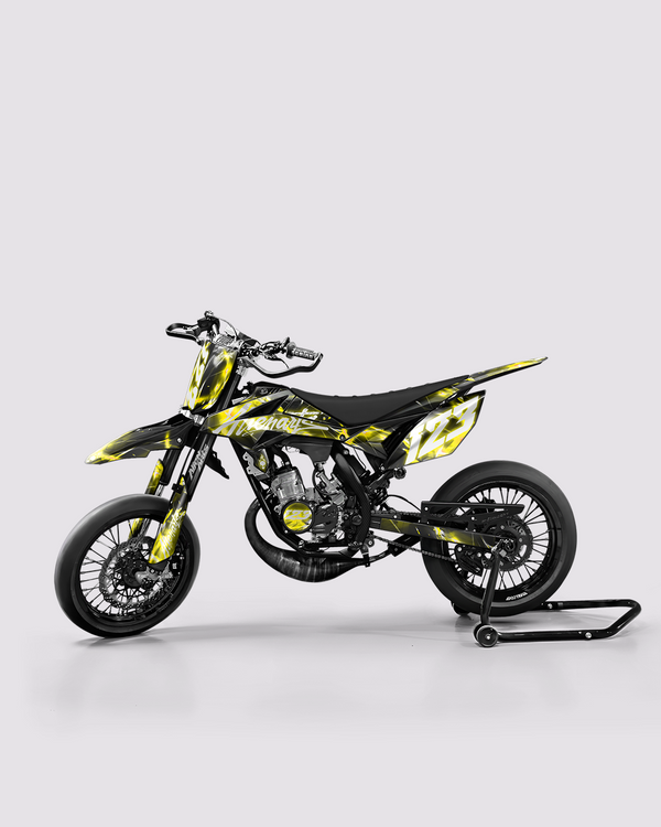 PLASMA - Kit deco BETA 50cc - Jaune — vue de côté