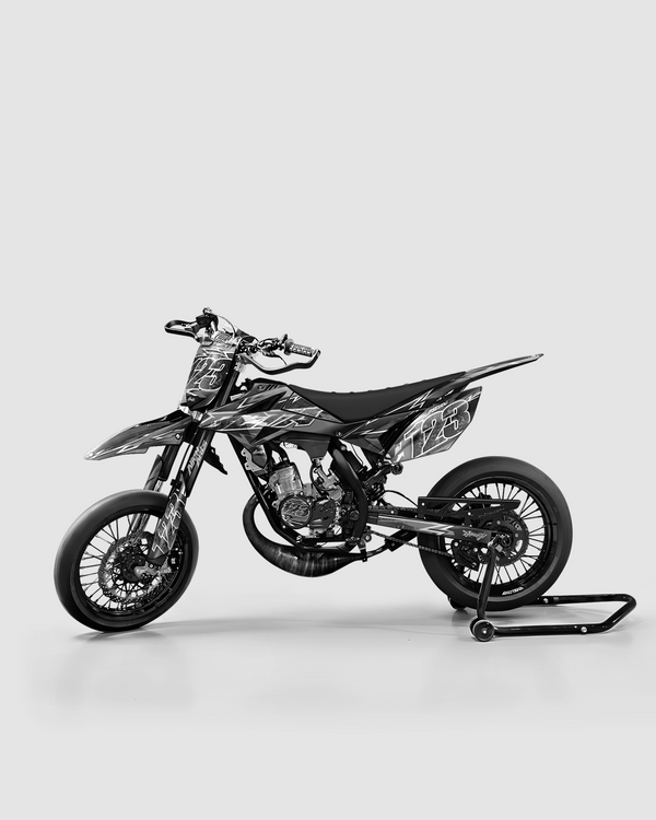 RAMPAGE - Kit deco BETA 50cc - Blanc — vue de côté