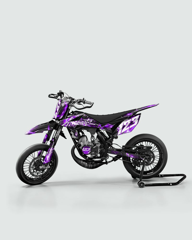 PLASMA - Kit deco BETA 50cc - Violet — vue de côté