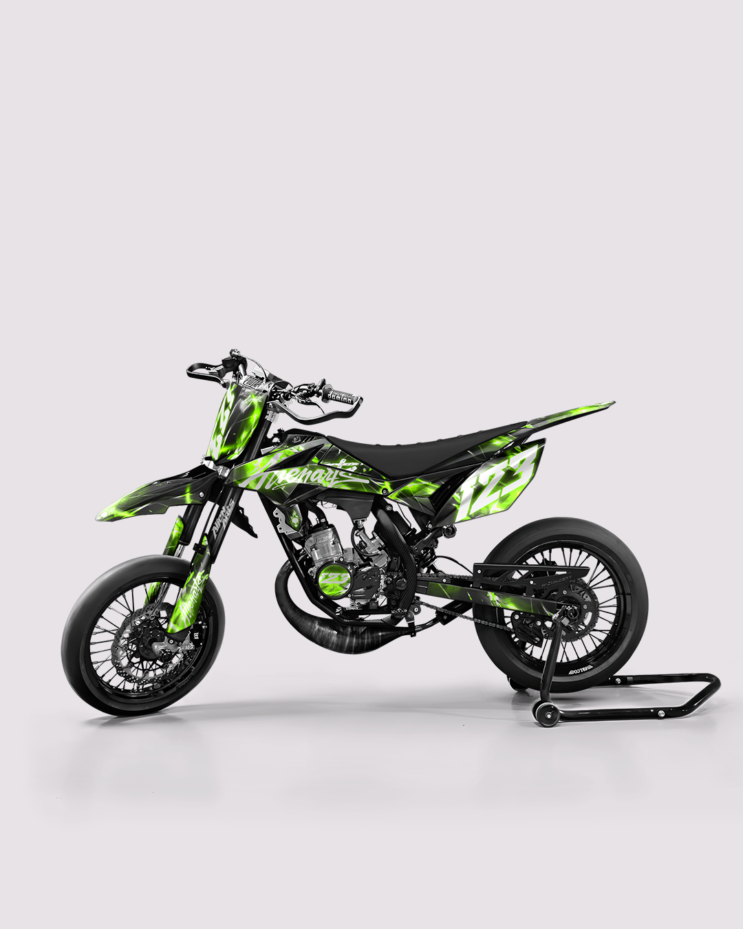 PLASMA - Kit deco BETA 50cc - Vert — vue de côté