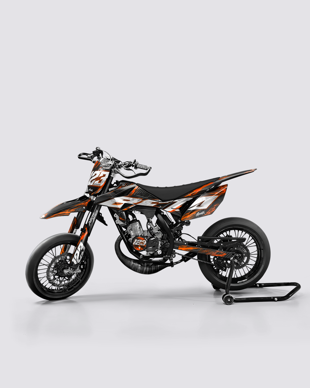 STORMX - Kit deco BETA 50cc - Orange — vue de côté