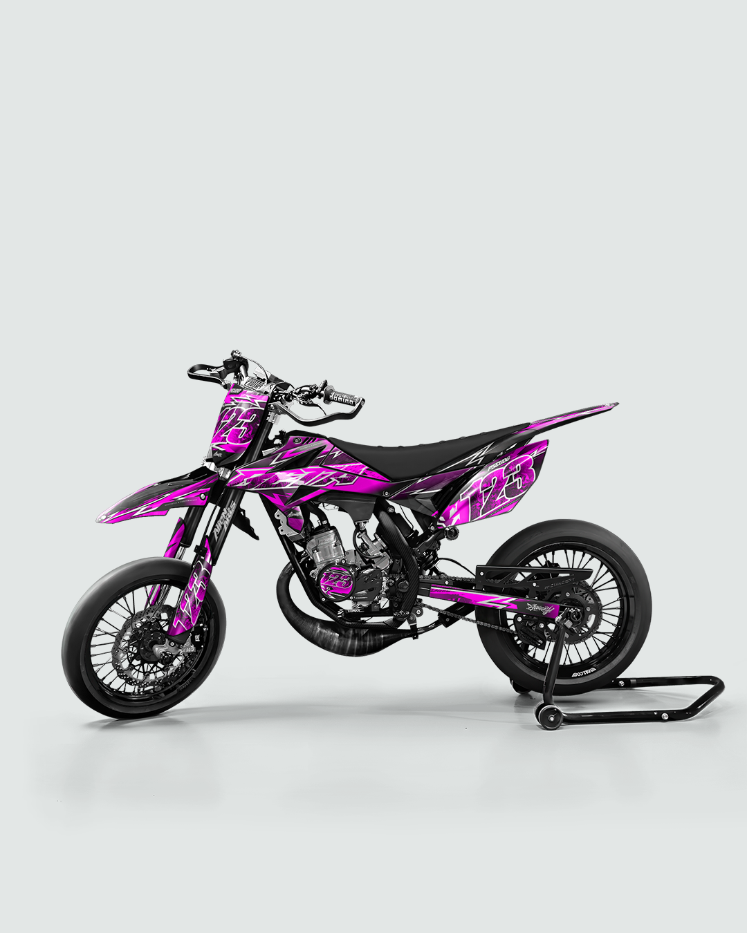 RAMPAGE - Kit deco BETA 50cc - Rose — vue de côté