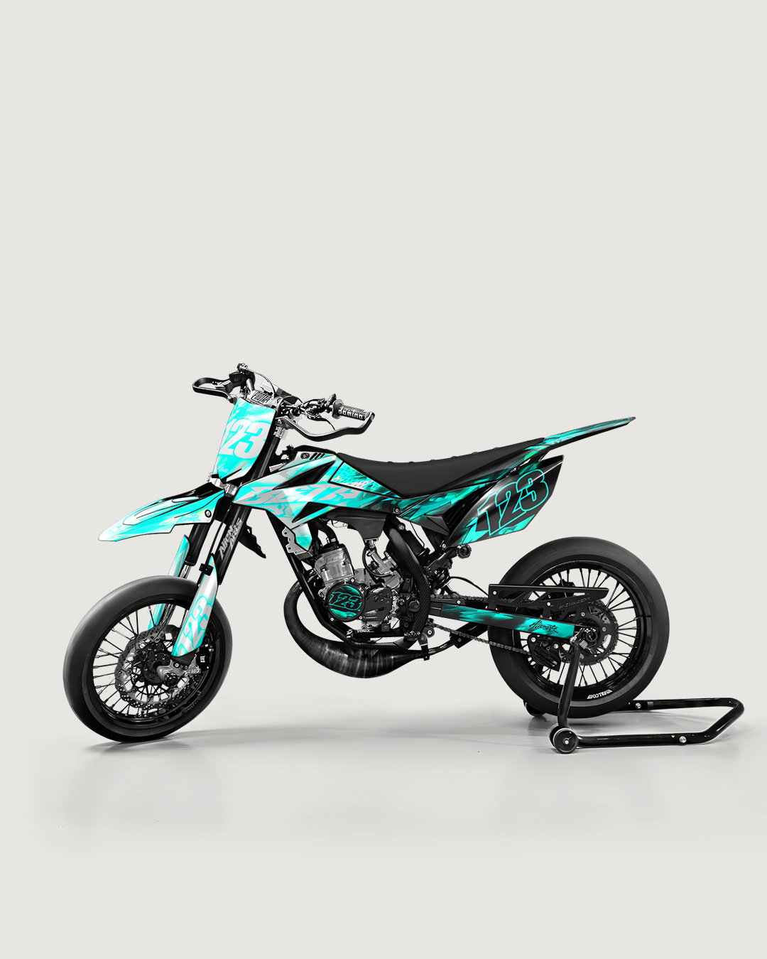 RUSH - Kit deco BETA 50cc - Turquoise — vue de côté