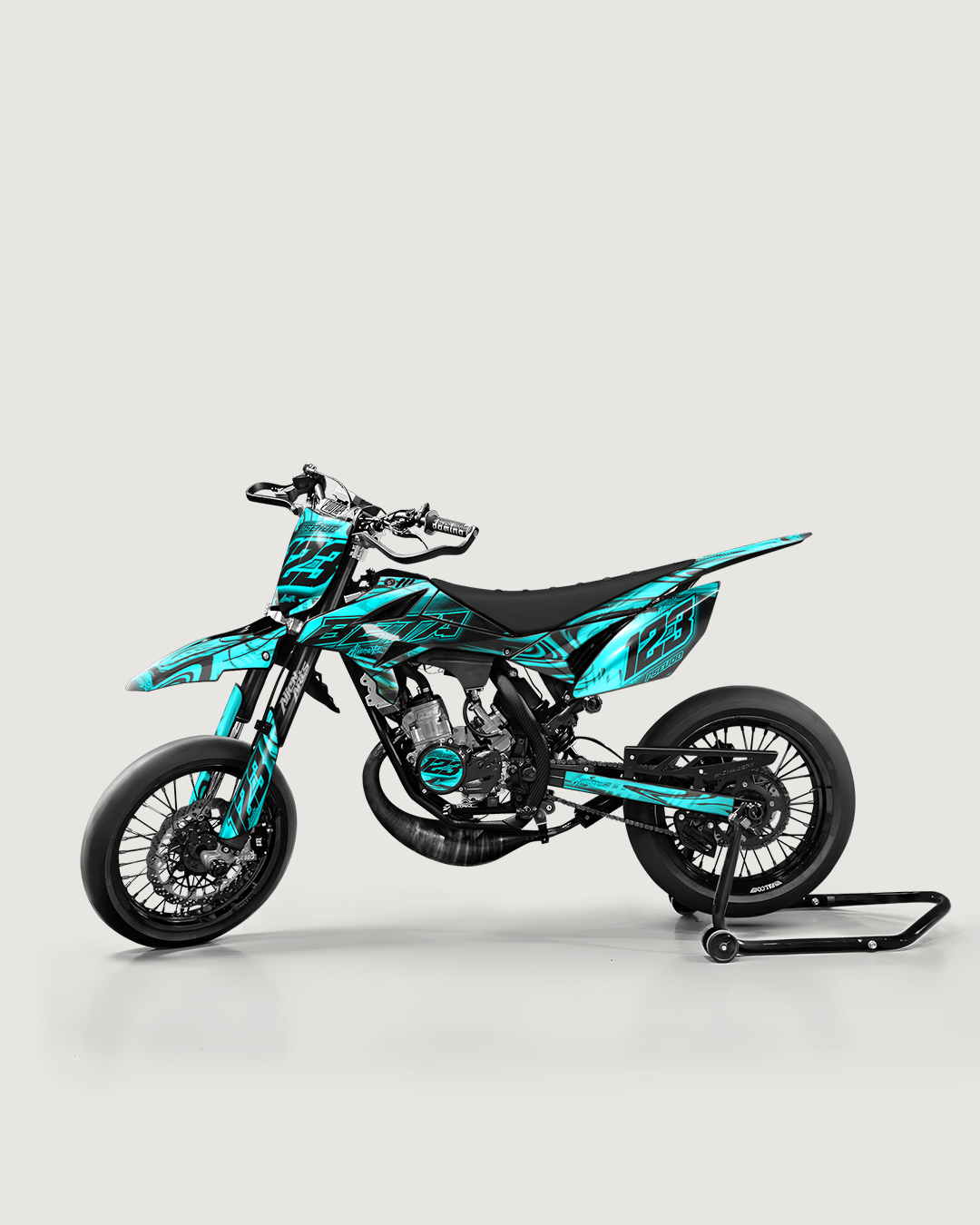 VORTEX - Kit deco BETA 50cc - Turquoise — vue de côté