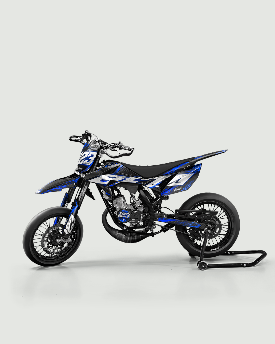 STORMX - Kit deco BETA 50cc - Bleu — vue de côté