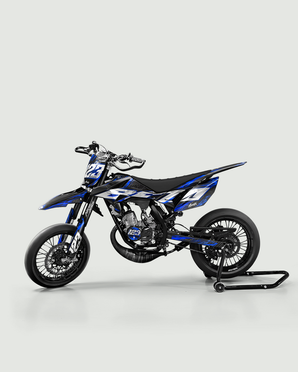 STORMX - Kit deco BETA 50cc - Bleu — vue de côté