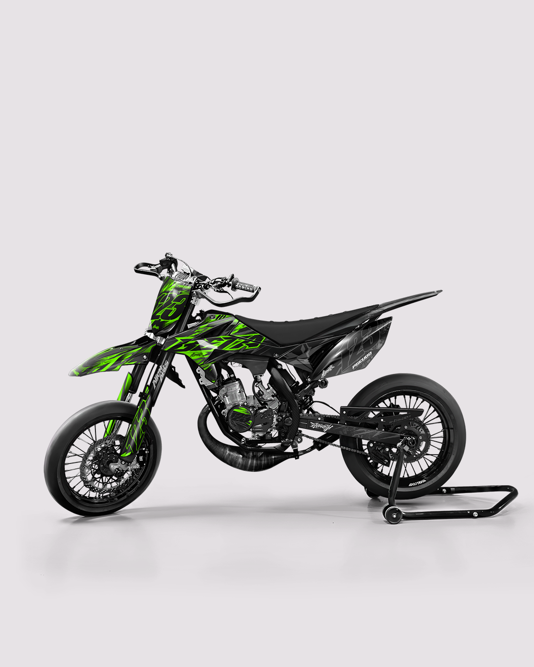NEMESIS - Kit deco BETA 50cc - Vert — vue de côté