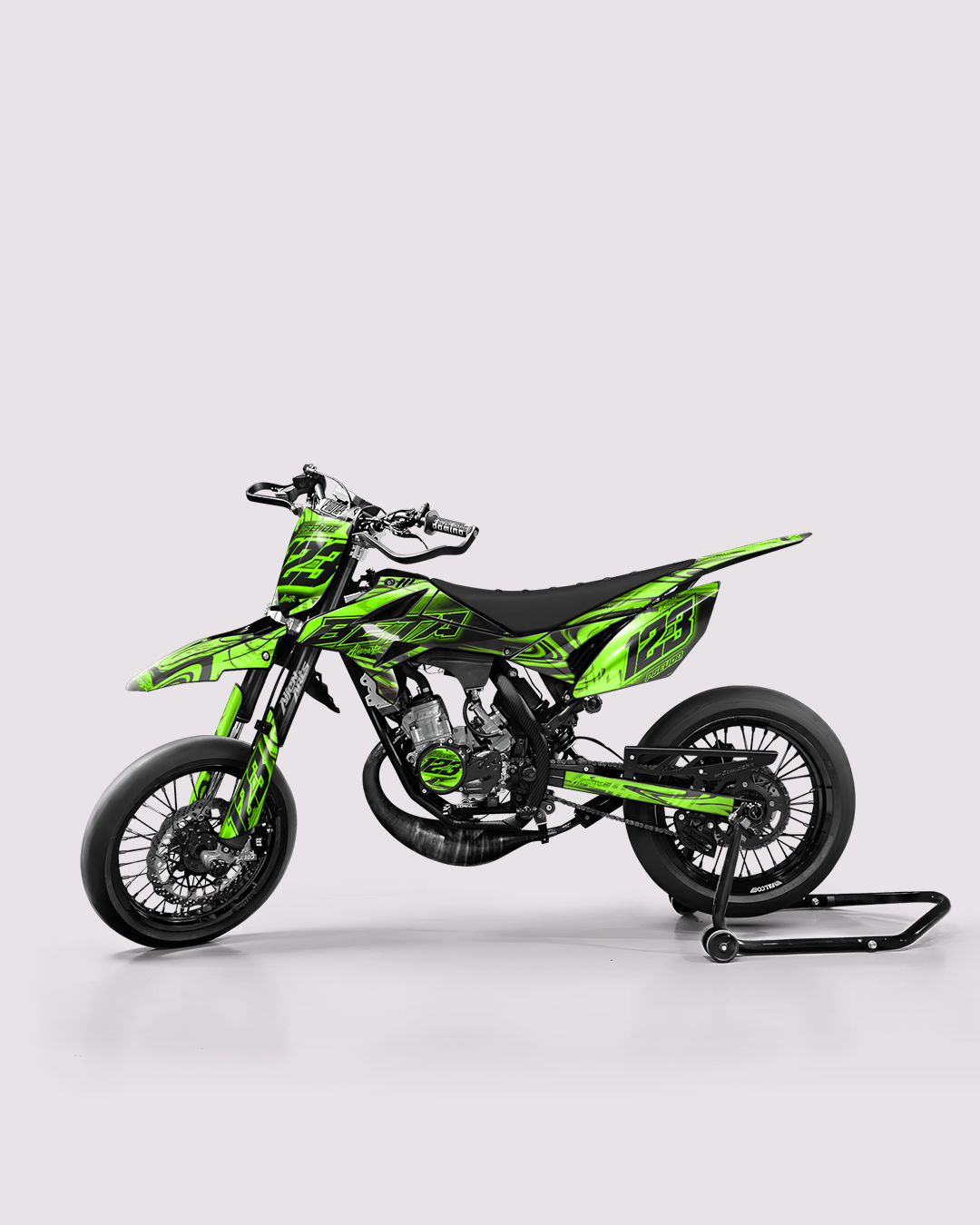 VORTEX - Kit deco BETA 50cc - Vert — vue de côté