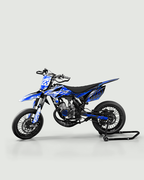 RUSH - Kit deco BETA 50cc - Bleu — vue de côté
