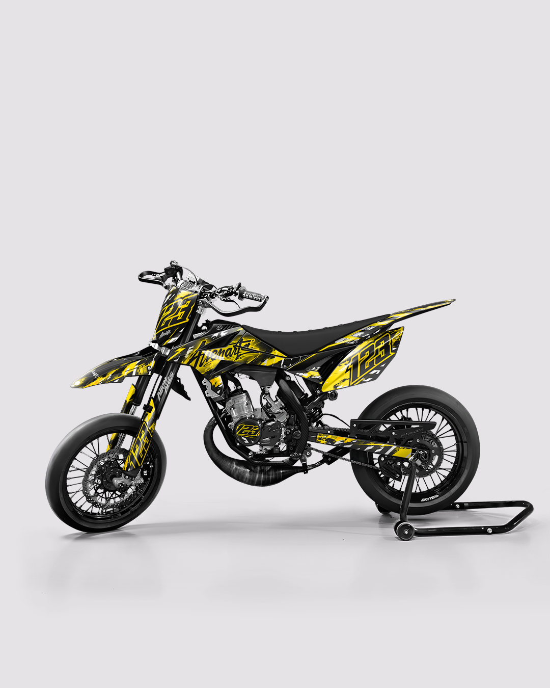 ROGUE - Kit deco BETA 50cc - Jaune — vue de côté