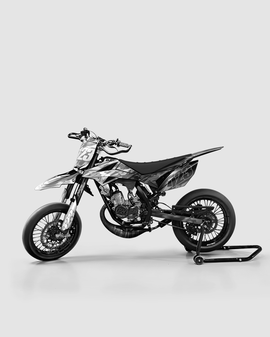 RUSH - Kit deco BETA 50cc - Blanc — vue de côté