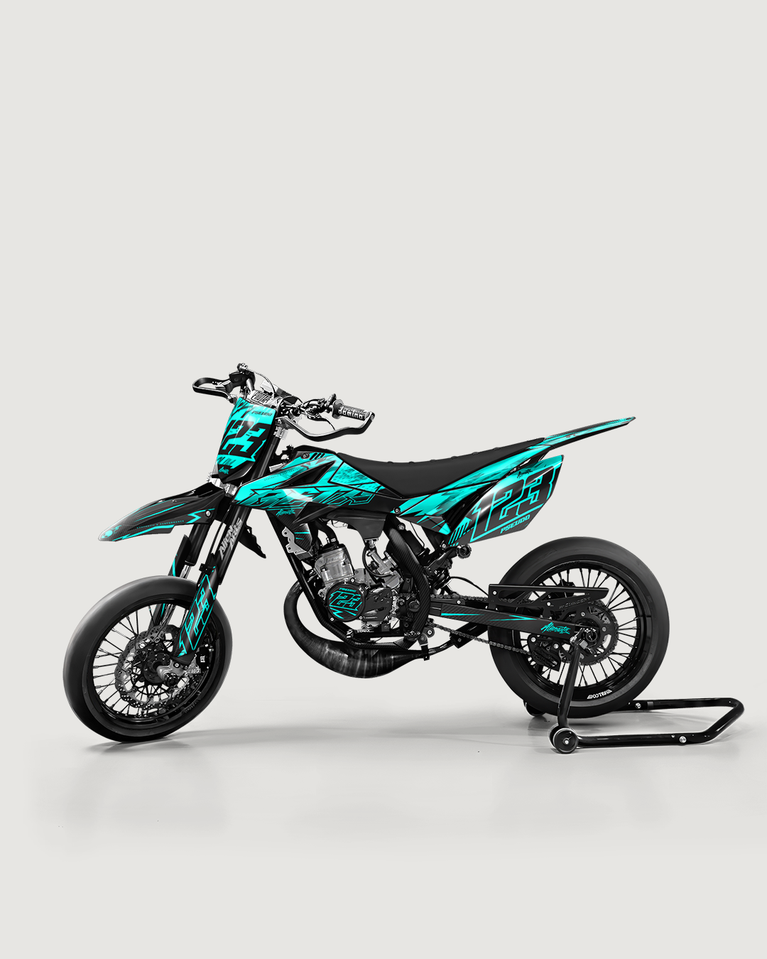 REAPER - Kit deco BETA 50cc - Turquoise — vue de côté