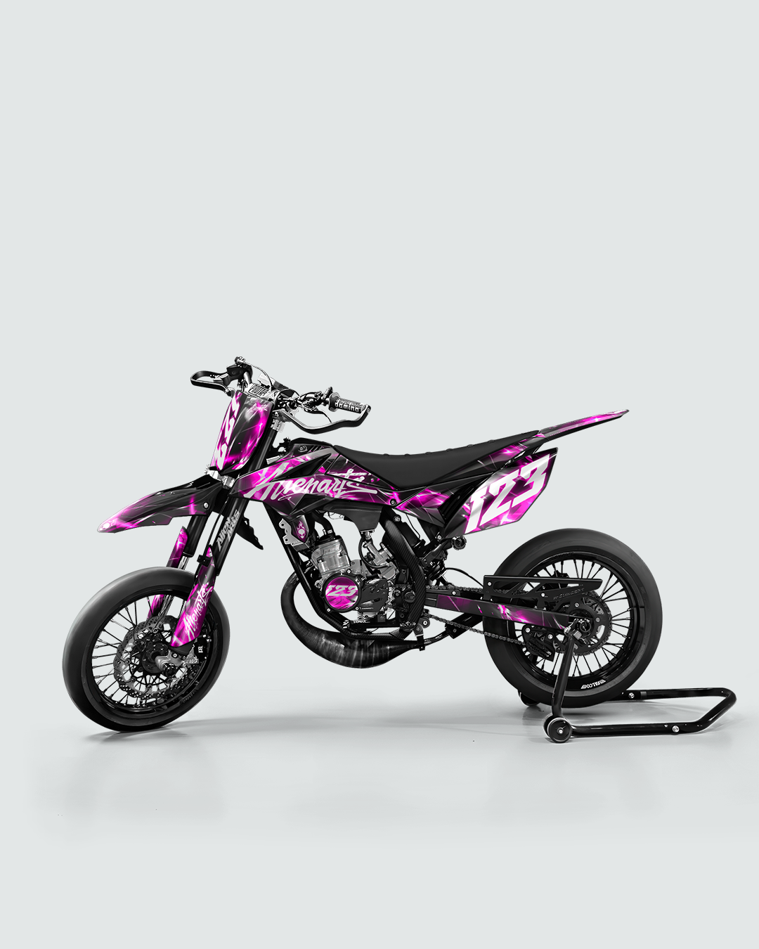 PLASMA - Kit deco BETA 50cc - Rose — vue de côté