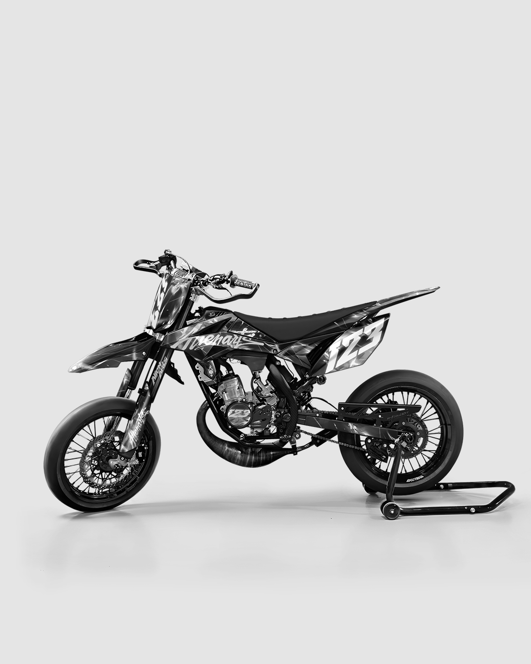 PLASMA - Kit deco BETA 50cc - Blanc — vue de côté