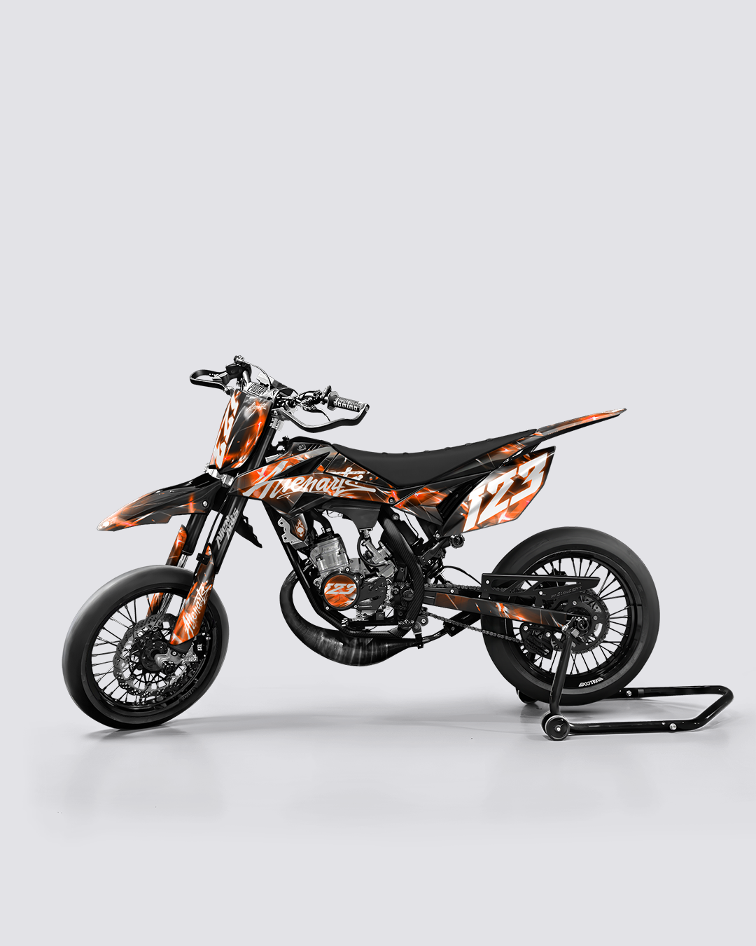 PLASMA - Kit deco BETA 50cc - Orange — vue de côté