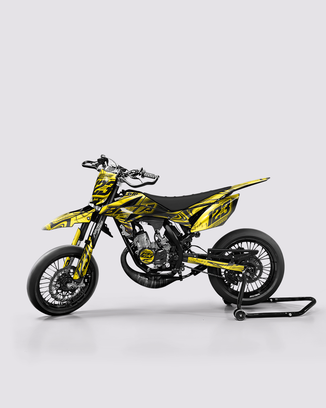 VORTEX - Kit deco BETA 50cc - Jaune — vue de côté