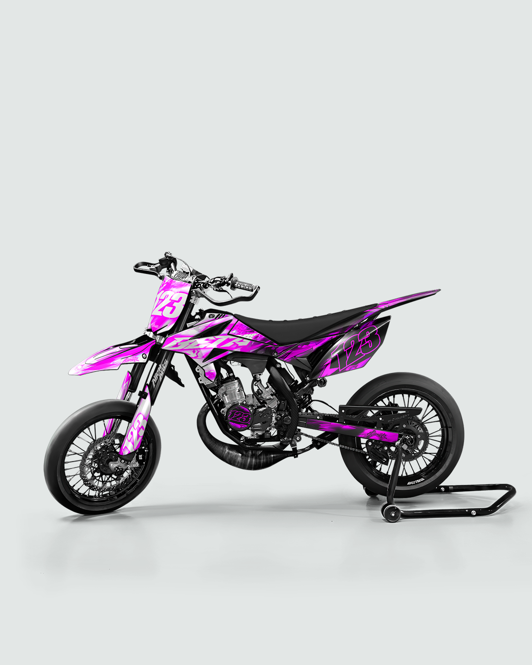 RUSH - Kit deco BETA 50cc - Rose — vue de côté