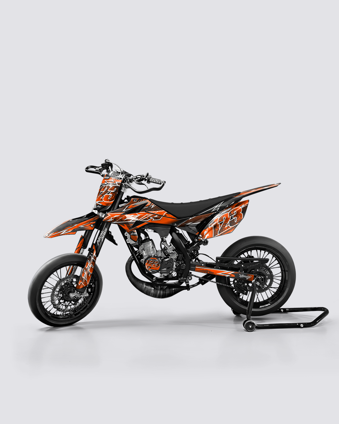 RAMPAGE - Kit deco BETA 50cc - Orange — vue de côté