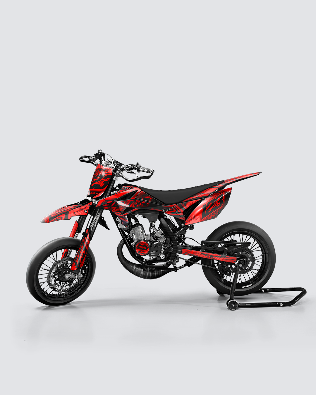 VORTEX - Kit deco BETA 50cc - Rouge — vue de côté