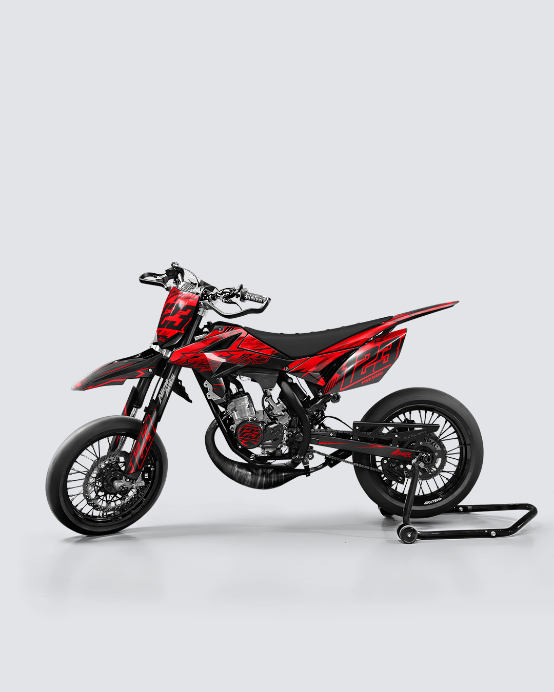 REAPER - Kit deco BETA 50cc - Rouge — vue de côté