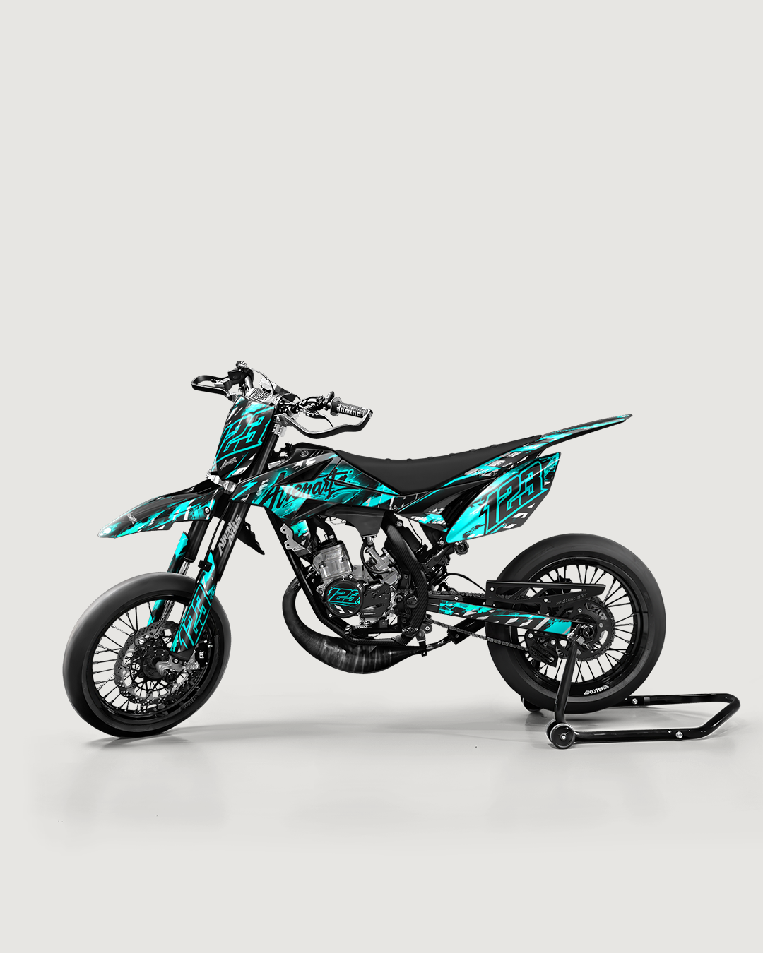 ROGUE - Kit deco BETA 50cc - Turquoise — vue de côté