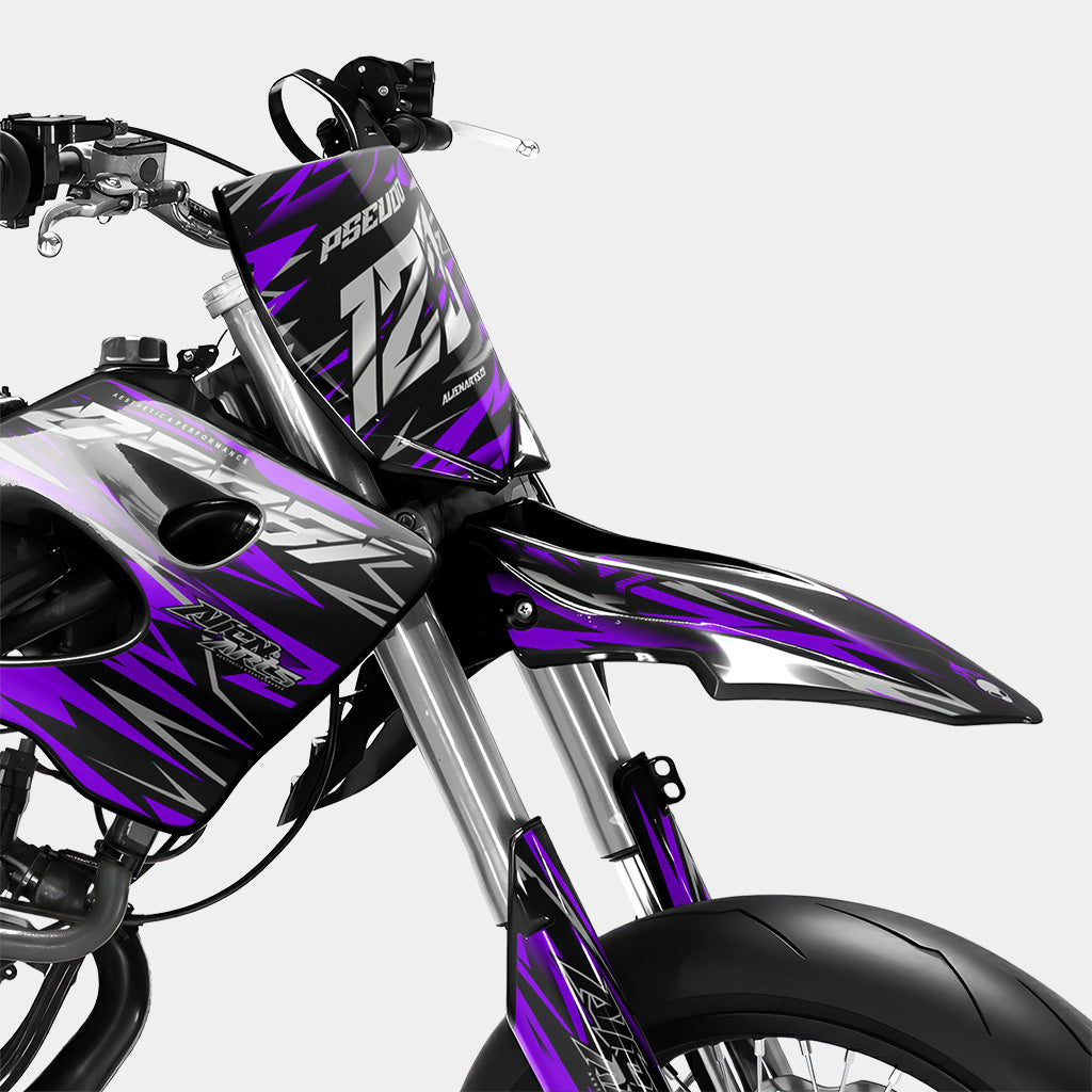 LUEUR - Kit deco DERBI 50cc - Violet