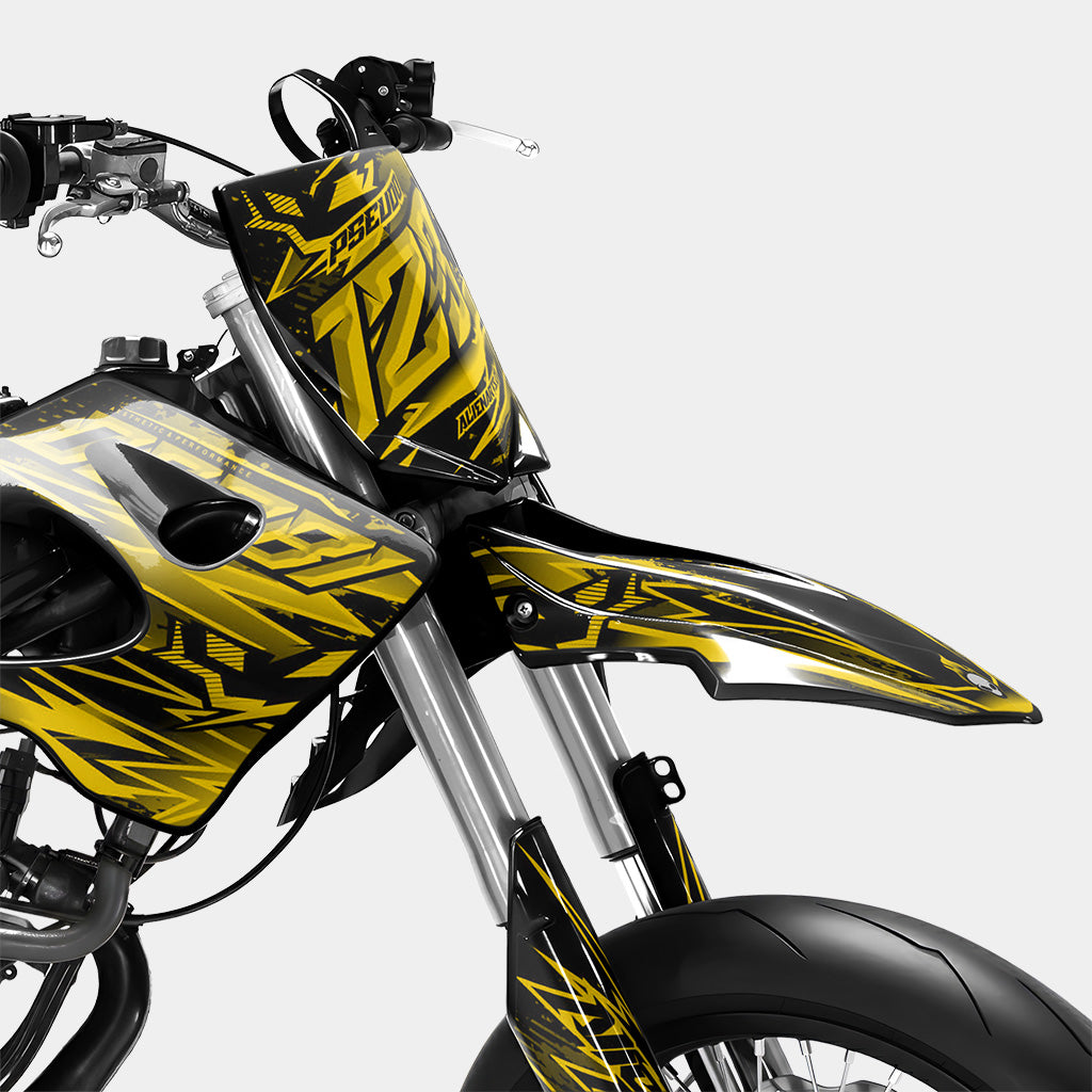 MIROIR - Kit deco DERBI 50cc - Jaune Foncé