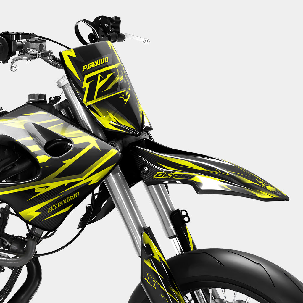 MISTRAL - Dekorationsset DERBI 50cc - Gelb