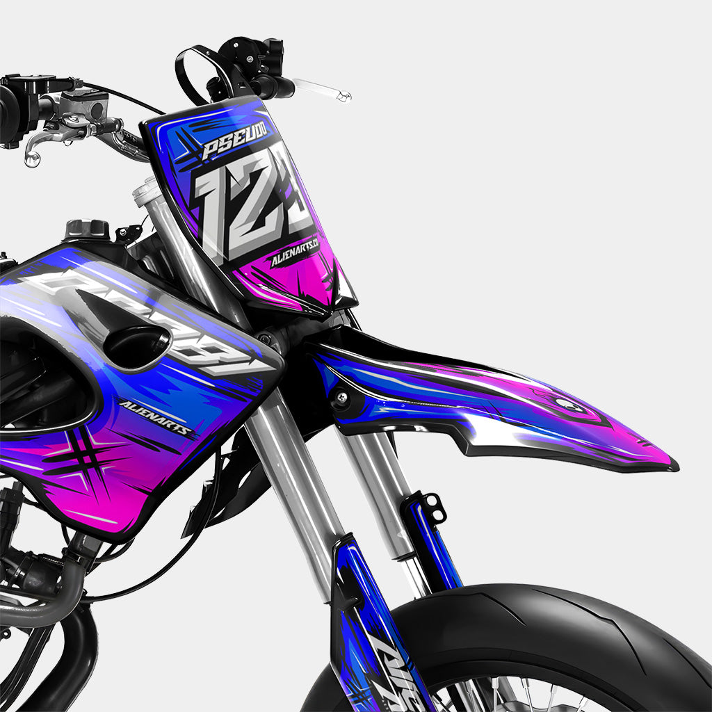 PAVO - DERBI 50cc Decal Kit - Blue Pink