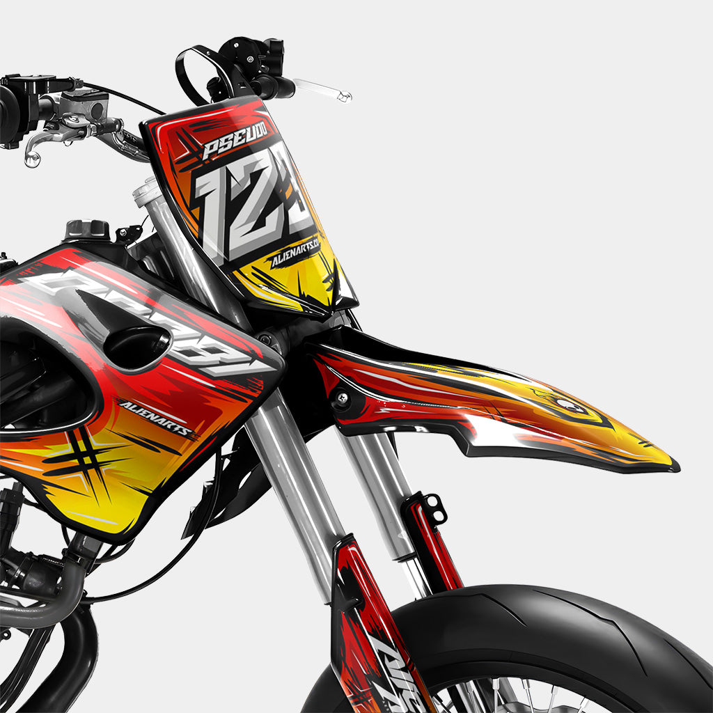 PAVO - DERBI 50cc Decal Kit - Red Yellow