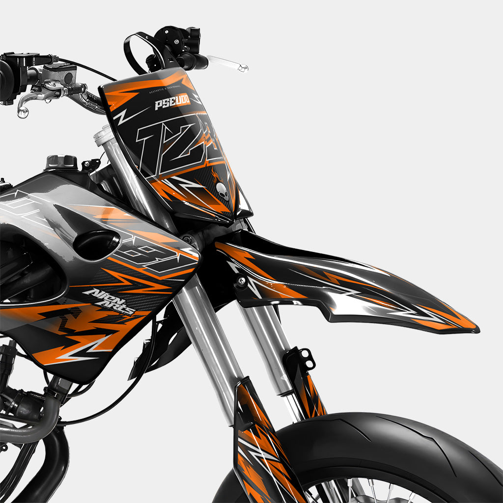 PIQUE - Kit deco DERBI 50cc - Orange