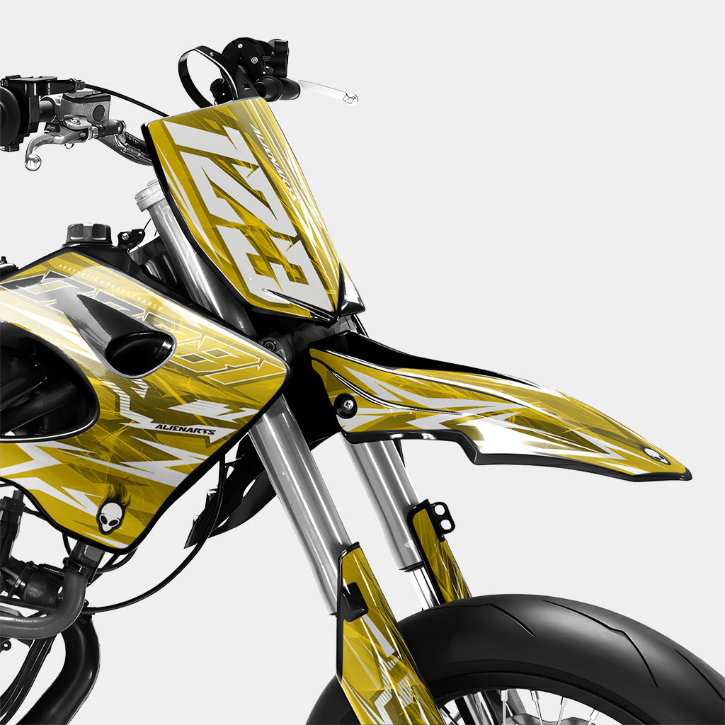 PLUME - Dekorationsset DERBI 50cc - Dunkelgelb