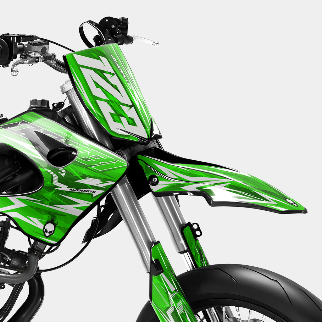PLUME - Dekorationsset DERBI 50cc - Grün