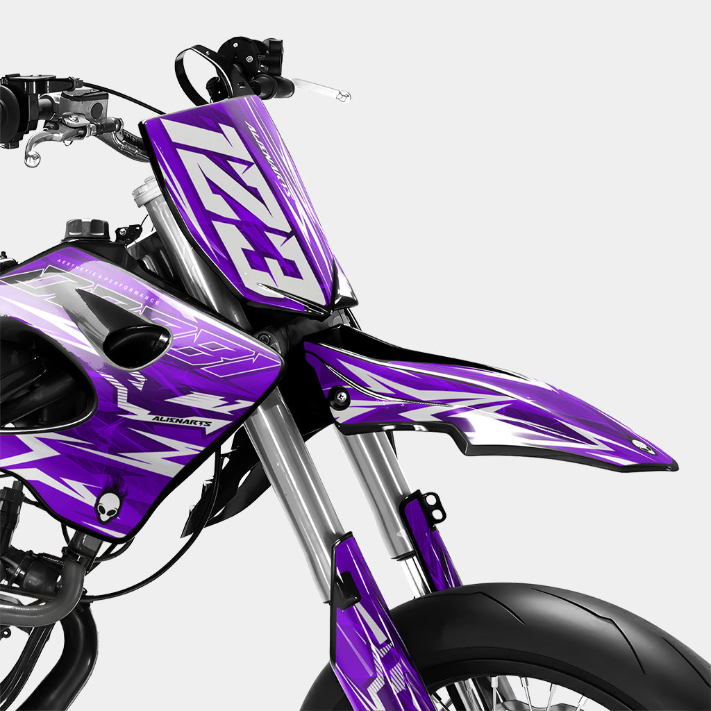 PLUME - Dekorationsset DERBI 50cc - Violett