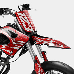 PLUME - Kit deco DERBI 50cc - Rouge — vue 2