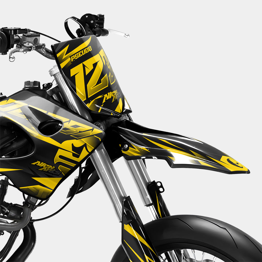 SABLE - Kit deco DERBI 50cc - Jaune Foncé