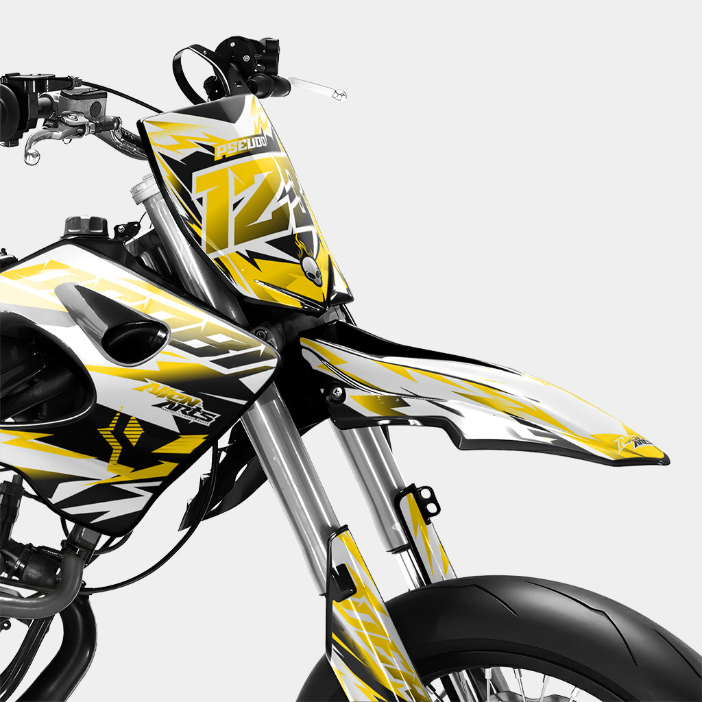 VESTA - Dekorationsset DERBI 50cc - Dunkelgelb