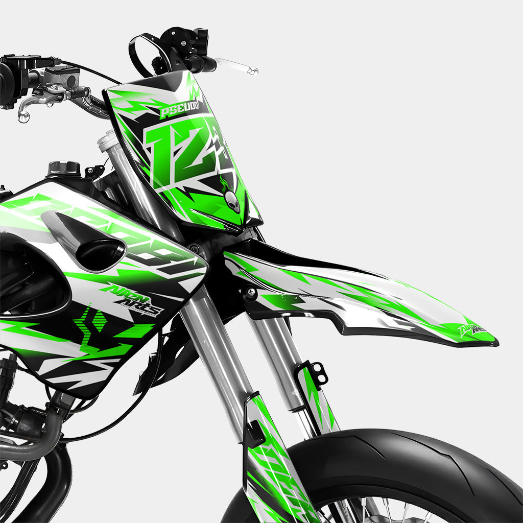 VESTA - Dekorationsset DERBI 50cc - Grün