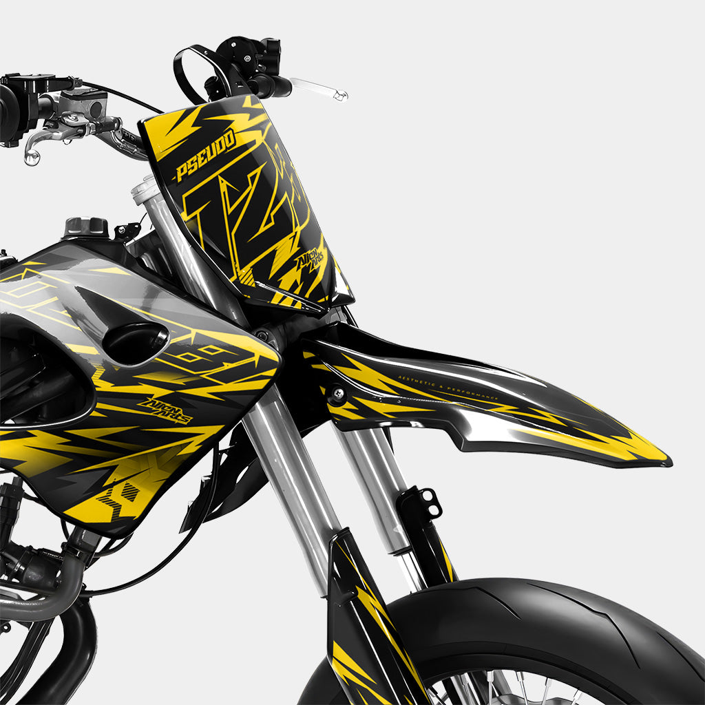 VIREO - Kit de decoración DERBI 50cc - Amarillo oscuro