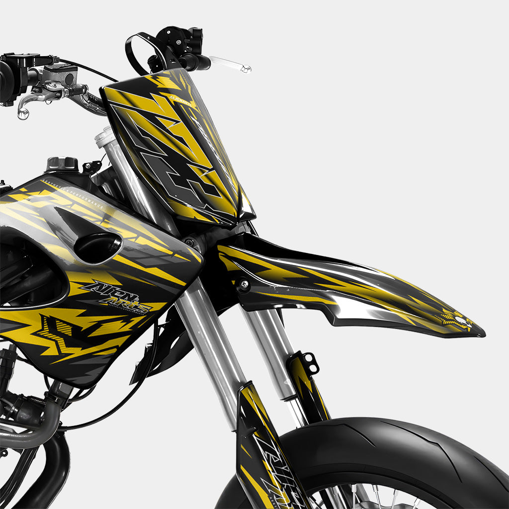 VITRA - Kit deco DERBI 50cc - Jaune Foncé